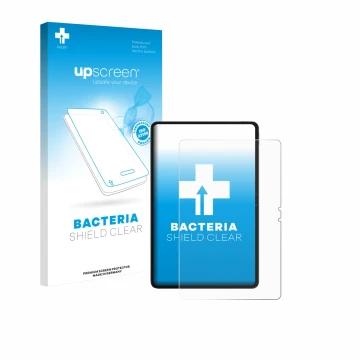 Vorderseite einer Produktverpackung mit dem Markenlogo upscreen. Daneben ist das Gerät Blackview MEGA 3 mit dem zugehörigen Di