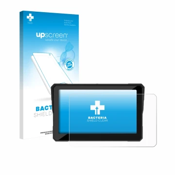 Vorderseite einer Produktverpackung mit dem Markenlogo upscreen. Daneben ist das Gerät Carpuride W702S Pro 7
