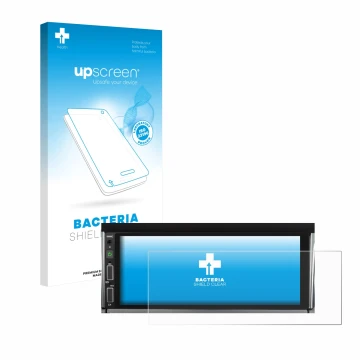 Vorderseite einer Produktverpackung mit dem Markenlogo upscreen. Daneben ist das Gerät Hikity Carplay 6.86