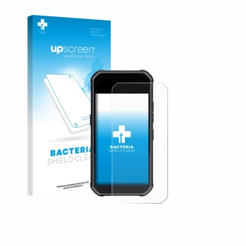 Vorderseite einer Produktverpackung mit dem Markenlogo upscreen. Daneben ist das Gerät SkyCaddie Pro 5X mit dem zugehörigen Di