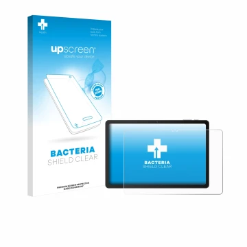 Vorderseite einer Produktverpackung mit dem Markenlogo upscreen. Daneben ist das Gerät VALE Tablet V11E LTE mit dem zugehörige