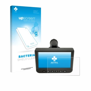 Vorderseite einer Produktverpackung mit dem Markenlogo upscreen. Daneben ist das Gerät dnt DigiTele PRO mit dem zugehörigen Di