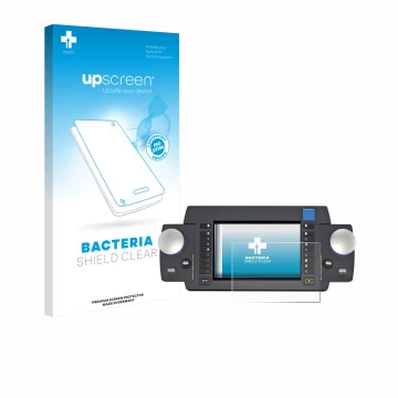 Vorderseite einer Produktverpackung mit dem Markenlogo upscreen. Daneben ist das Gerät ESU Ecos 50220 mit dem zugehörigen Disp