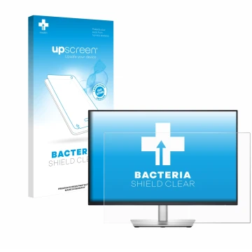 Vorderseite einer Produktverpackung mit dem Markenlogo upscreen. Daneben ist das Gerät Dell Pro 24 Plus P2425 mit dem zugehöri
