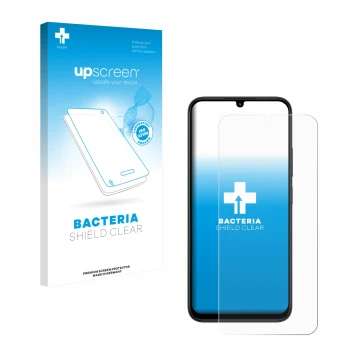 Vorderseite einer Produktverpackung mit dem Markenlogo upscreen. Daneben ist das Gerät Xiaomi Redmi 15C mit dem zugehörigen Di