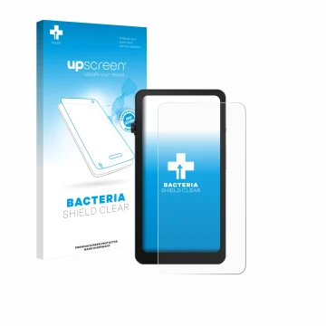 Vorderseite einer Produktverpackung mit dem Markenlogo upscreen. Daneben ist das Gerät DuRoBo Krono mit dem zugehörigen Displa