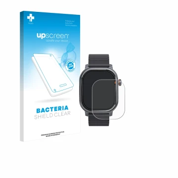 Vorderseite einer Produktverpackung mit dem Markenlogo upscreen. Daneben ist das Gerät Kospet Pulse mit dem zugehörigen Displa