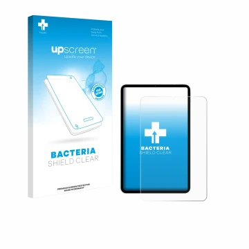 Vorderseite einer Produktverpackung mit dem Markenlogo upscreen. Daneben ist das Gerät Xiaomi Pad Mini mit dem zugehörigen Dis