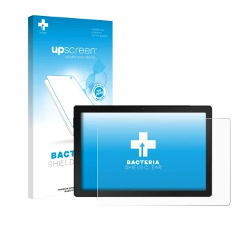 Vorderseite einer Produktverpackung mit dem Markenlogo upscreen. Daneben ist das Gerät MUISOO A10 10.1