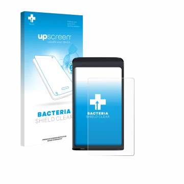 Vorderseite einer Produktverpackung mit dem Markenlogo upscreen. Daneben ist das Gerät Vasco Translator Q1 mit dem zugehörigen