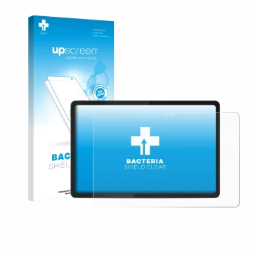 Vorderseite einer Produktverpackung mit dem Markenlogo upscreen. Daneben ist das Gerät Lenovo Idea Tab 11