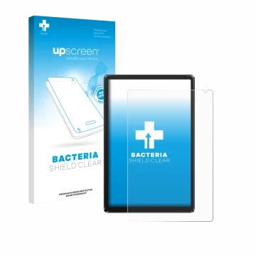 Vorderseite einer Produktverpackung mit dem Markenlogo upscreen. Daneben ist das Gerät Whitedeer WHEC107BK 10.1