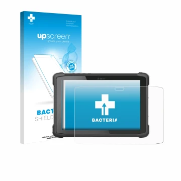 Vorderseite einer Produktverpackung mit dem Markenlogo upscreen. Daneben ist das Gerät Hematec SolidTab G99 10