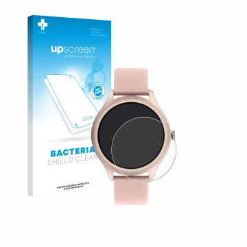 Vorderseite einer Produktverpackung mit dem Markenlogo upscreen. Daneben ist das Gerät Reflex Active Spectra 300 R AMOLED 1.43