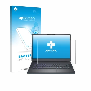 Vorderseite einer Produktverpackung mit dem Markenlogo upscreen. Daneben ist das Gerät Dell Alienware 16 Area-51 mit dem zugeh