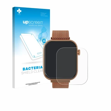 Vorderseite einer Produktverpackung mit dem Markenlogo upscreen. Daneben ist das Gerät Techmade M-GLAM011 1.75
