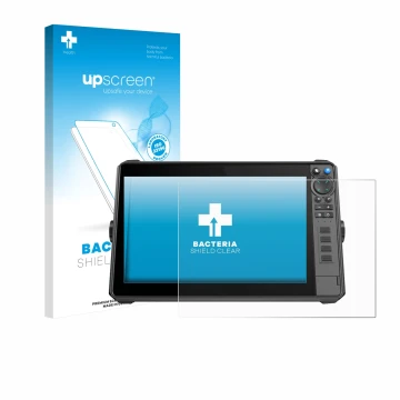 Vorderseite einer Produktverpackung mit dem Markenlogo upscreen. Daneben ist das Gerät Lowrance HDS-12 Pro mit dem zugehörigen