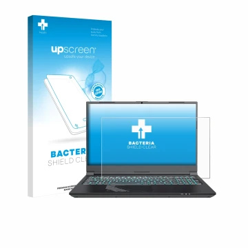 Vorderseite einer Produktverpackung mit dem Markenlogo upscreen. Daneben ist das Gerät Gigabyte G5 2024 mit dem zugehörigen Di