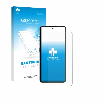 Vorderseite einer Produktverpackung mit dem Markenlogo upscreen. Daneben ist das Gerät Gigaset GS6 mit dem zugehörigen Display