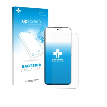 Vorderseite einer Produktverpackung mit dem Markenlogo upscreen. Daneben ist das Gerät Honor 500 mit dem zugehörigen Displaysc