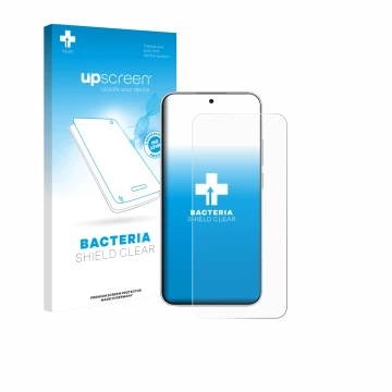Vorderseite einer Produktverpackung mit dem Markenlogo upscreen. Daneben ist das Gerät Xiaomi Redmi Note 15 Pro 5G mit dem zug