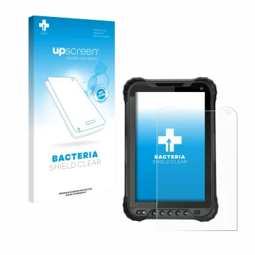 Vorderseite einer Produktverpackung mit dem Markenlogo upscreen. Daneben ist das Gerät Unitech TB85 Plus mit dem zugehörigen D