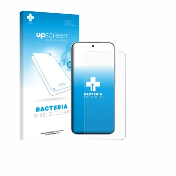 Vorderseite einer Produktverpackung mit dem Markenlogo upscreen. Daneben ist das Gerät Xiaomi Redmi Note 15 Pro 4G mit dem zug