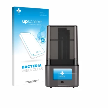 Vorderseite einer Produktverpackung mit dem Markenlogo upscreen. Daneben ist das Gerät Anycubic Photon Mono 4 Ultra mit dem zu