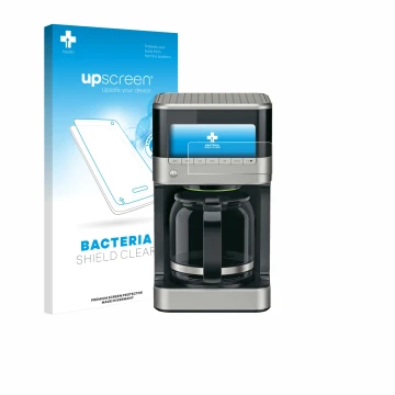 Vorderseite einer Produktverpackung mit dem Markenlogo upscreen. Daneben ist das Gerät Braun PurAroma 7 mit dem zugehörigen Di