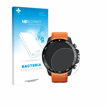 Vorderseite einer Produktverpackung mit dem Markenlogo upscreen. Daneben ist das Gerät Xiaomi Mibro GS Explorer S mit dem zuge