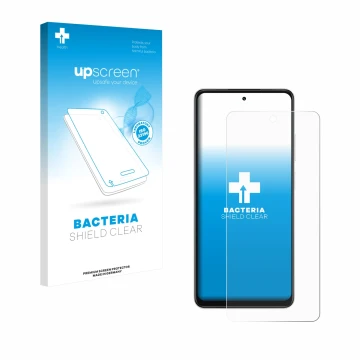 Vorderseite einer Produktverpackung mit dem Markenlogo upscreen. Daneben ist das Gerät Oppo A5x mit dem zugehörigen Displaysch