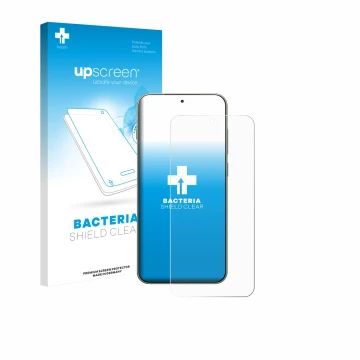 Vorderseite einer Produktverpackung mit dem Markenlogo upscreen. Daneben ist das Gerät OnePlus 13T mit dem zugehörigen Display