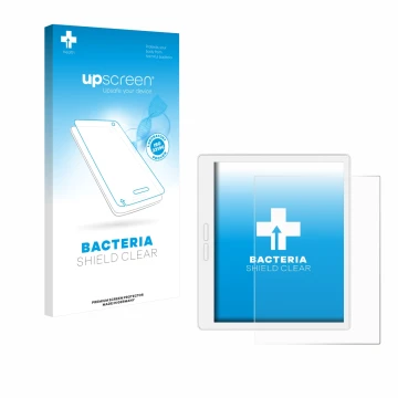 Vorderseite einer Produktverpackung mit dem Markenlogo upscreen. Daneben ist das Gerät Bigme B751C-S mit dem zugehörigen Displ
