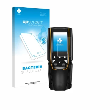 Vorderseite einer Produktverpackung mit dem Markenlogo upscreen. Daneben ist das Gerät Testo 310 (2. Gen.) mit dem zugehörigen