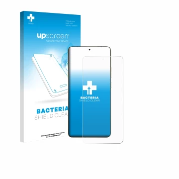 Vorderseite einer Produktverpackung mit dem Markenlogo upscreen. Daneben ist das Gerät Motorola Signature mit dem zugehörigen 