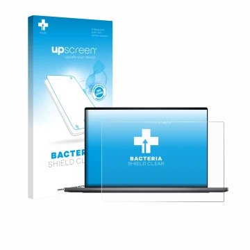 Vorderseite einer Produktverpackung mit dem Markenlogo upscreen. Daneben ist das Gerät Dell XPS 16 DA16260 mit dem zugehörigen