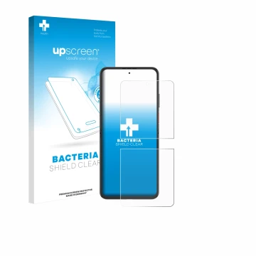 Vorderseite einer Produktverpackung mit dem Markenlogo upscreen. Daneben ist das Gerät Nubia Flip 2 mit dem zugehörigen Displa