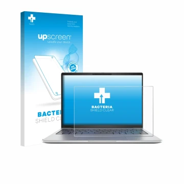 Vorderseite einer Produktverpackung mit dem Markenlogo upscreen. Daneben ist das Gerät HP EliteBook 8 G1i 13