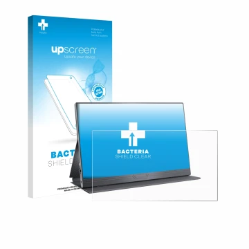 Vorderseite einer Produktverpackung mit dem Markenlogo upscreen. Daneben ist das Gerät CUIUIC GS156B2 mit dem zugehörigen Disp