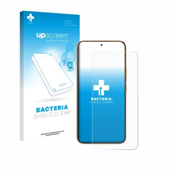 Vorderseite einer Produktverpackung mit dem Markenlogo upscreen. Daneben ist das Gerät Xiaomi Redmi Turbo 5 Max mit dem zugehö