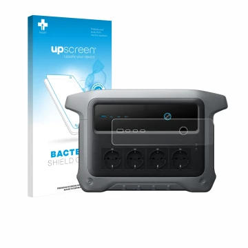 Vorderseite einer Produktverpackung mit dem Markenlogo upscreen. Daneben ist das Gerät Anker SOLIX C1000 Gen 2 mit dem zugehör