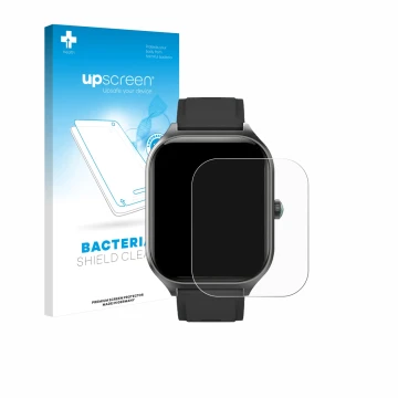 Vorderseite einer Produktverpackung mit dem Markenlogo upscreen. Daneben ist das Gerät FORRLITE Smartwatch 2.01