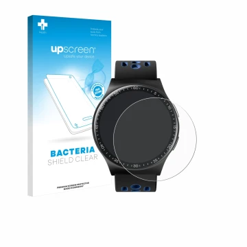 Vorderseite einer Produktverpackung mit dem Markenlogo upscreen. Daneben ist das Gerät Reebok Pulse Smartwatch mit dem zugehör