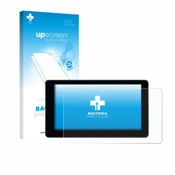 Vorderseite einer Produktverpackung mit dem Markenlogo upscreen. Daneben ist das Gerät Zontes 368 K mit dem zugehörigen Displa