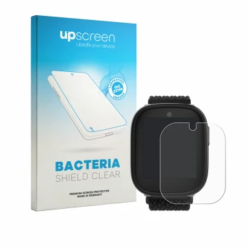 Vorderseite einer Produktverpackung mit dem Markenlogo upscreen. Daneben ist das Gerät Xplora X6 Play eSIM (2. Generation) mit