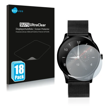 Vorderseite einer Produktverpackung mit dem Markenlogo Savvies. Daneben ist das Gerät KKmoon K88H mit dem zugehörigen Displays