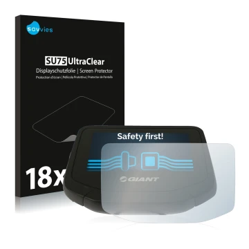 Vorderseite einer Produktverpackung mit dem Markenlogo Savvies. Daneben ist das Gerät Giant RideControl Evo mit dem zugehörige