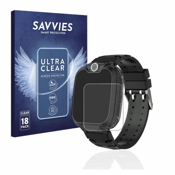 Vorderseite einer Produktverpackung mit dem Markenlogo Savvies. Daneben ist das Gerät Pthtechus G-612 mit dem zugehörigen Disp