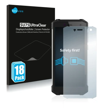 Vorderseite einer Produktverpackung mit dem Markenlogo Savvies. Daneben ist das Gerät Hammer Energy 2 mit dem zugehörigen Disp