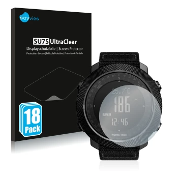 Vorderseite einer Produktverpackung mit dem Markenlogo Savvies. Daneben ist das Gerät North Edge Apache mit dem zugehörigen Di